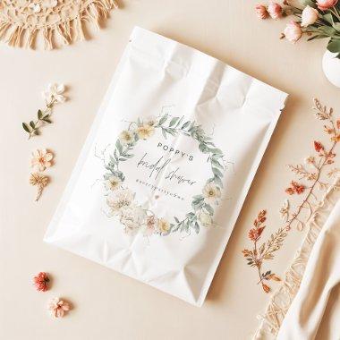POPPY Pastel Watercolor Wildflower  Favor Bag