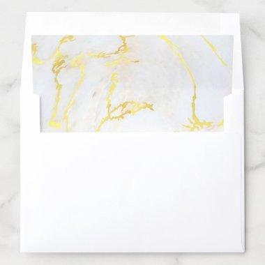 Popular Gold Marble Modern Glam Golden Elegant Envelope Liner
