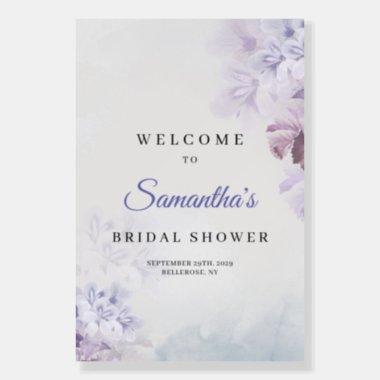 Popular spring purple violet flowers bridal shower foam board