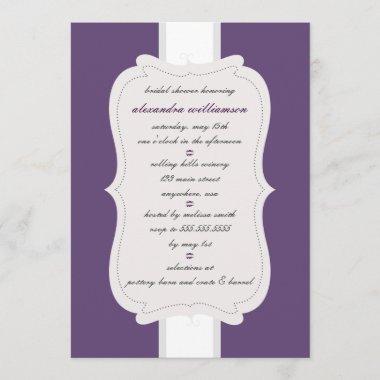Posh Bridal Shower Invitations {Purple}