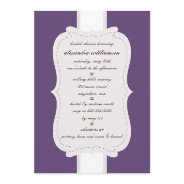 Posh Bridal Shower Invitations {Purple}