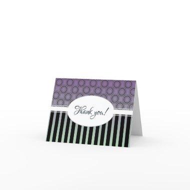 Posh Purple and Green Thank You
