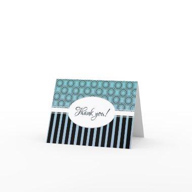 Posh Teal and Blue Thank You
