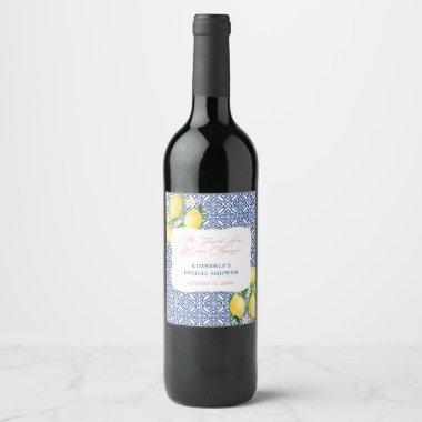 Positano Main Squeeze Sit-Down Bridal Shower Lunch Wine Label