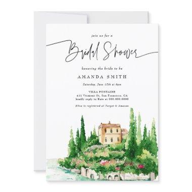 Positano Mediterranean Italy Themed Bridal Shower Invitations