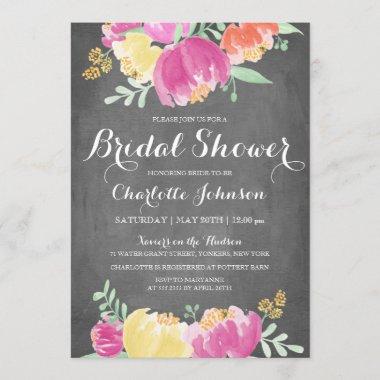 Posy Garden Chalkboard | Bridal Shower Invitations
