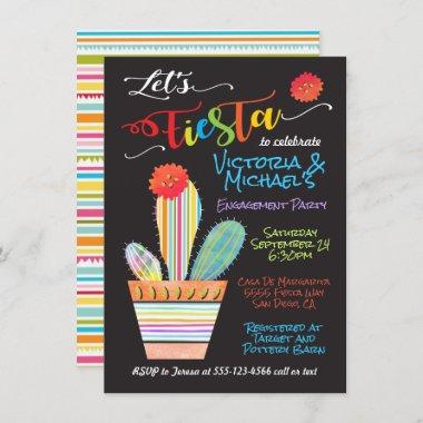 Potted Cactus Mexican Fiesta Invitations