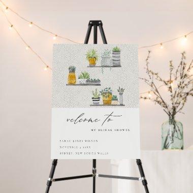 Potted Plant Leafy Botanical  Welcome Foam Board