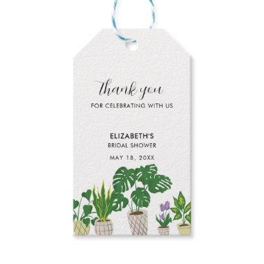 Potted Plants Bridal Shower Greenery Thank you Gift Tags