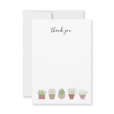 Potted Plants thank you note