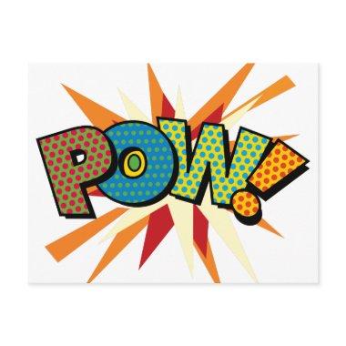 POW Fun Retro Comic Book Pop Art PostInvitations