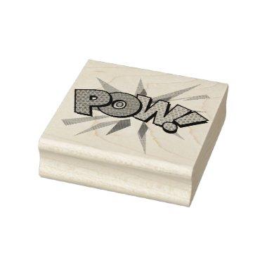 POW Fun Retro Comic Book Pop Art Rubber Stamp