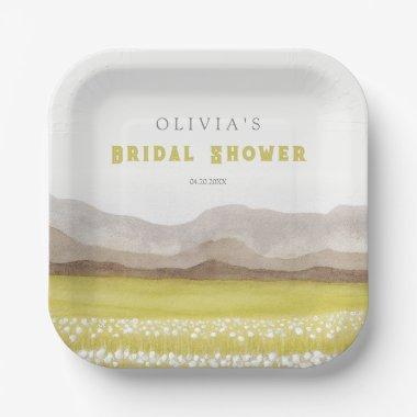Prairies in Bloom Bridal Shower Paper Plates