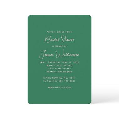 Preppy Aesthetic Pink and Green Bridal Shower Invitations