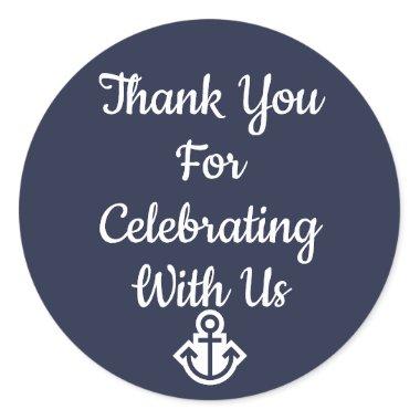 Preppy and Nautical Thank You Stickers