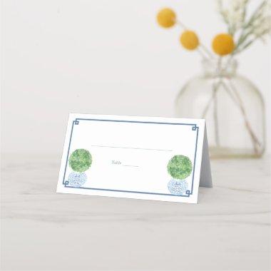 Preppy Boxwood Chinoiserie Wedding Shower Place