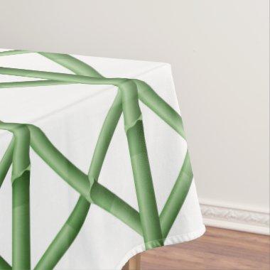 Preppy Green Trellis Bamboo Pattern Tablecloth