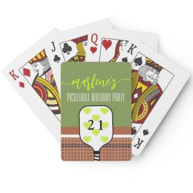 Preppy Pickleball Paddle Photo Dink Birthday Party Poker
