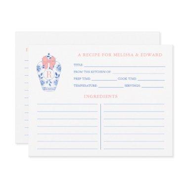 Preppy Pink White Blue Monogram Shower Recipe