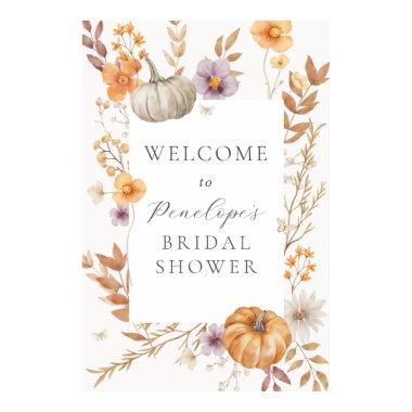 Pretty Autumn Pumpkin  Welcome Sign