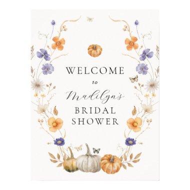 Pretty Autumn Pumpkin  Welcome Sign