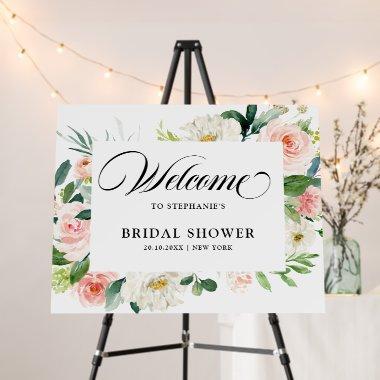 Pretty Blush Pink Botanical  Welcome Foam Board