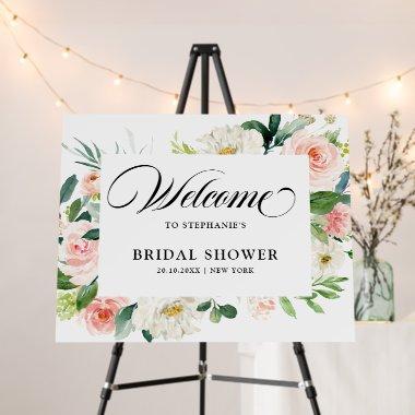 Pretty Blush Pink Botanical Bridal shower Welcome Foam Board