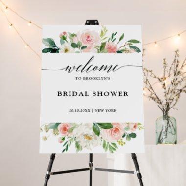 Pretty Blush Pink Botanical Bridal shower Welcome Foam Board