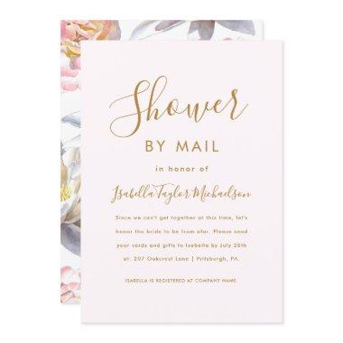 Pretty Blush with Floral Bridal Shower by Mail Invitations