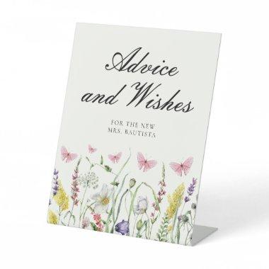 Pretty Butterflies Advice Wishes  Pedestal Sign