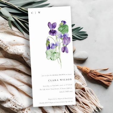 Pretty Chic Monogram Violet Floral