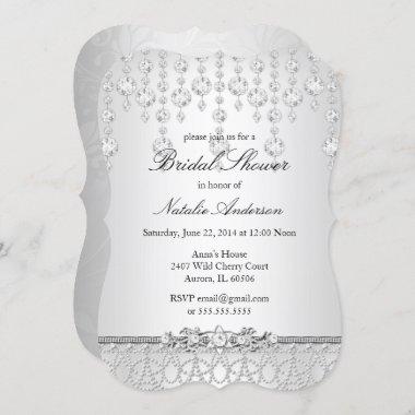 Pretty Crystal Bridal Shower Invitations