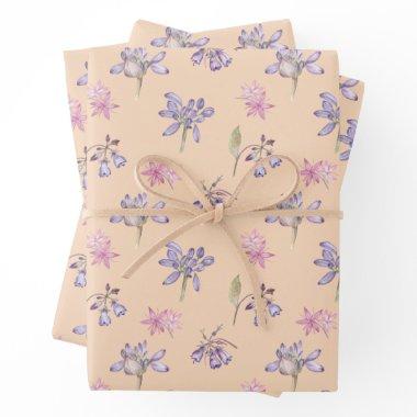 Pretty English Wildflower Floral Party Gifts Decor Wrapping Paper Sheets