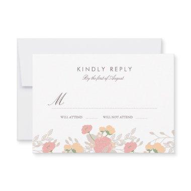 Pretty Floral Botanical RSVP