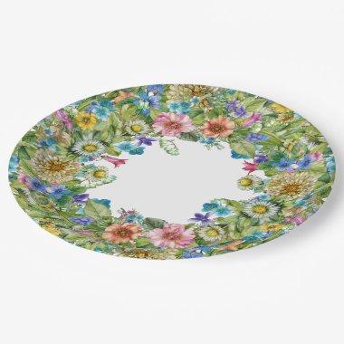 Pretty Floral Party Goods Plate