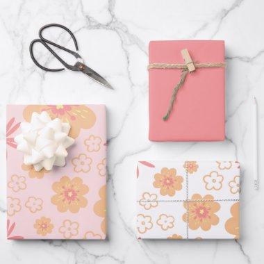 Pretty Floral Sweet Pattern Wrapping Paper Sheets