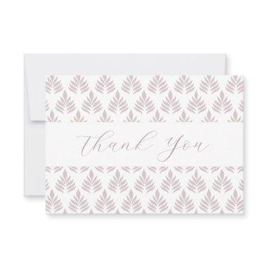 Pretty Leaf Pattern Flat Thank You