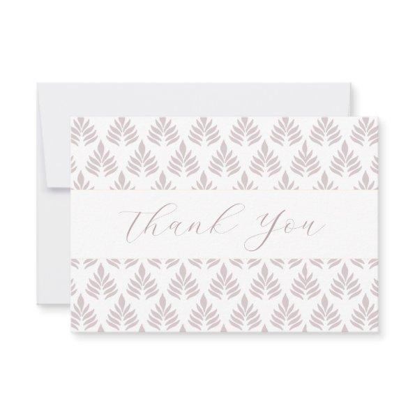 Pretty Leaf Pattern Flat Thank You