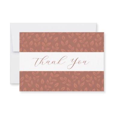 Pretty Leaf Pattern Flat Thank You