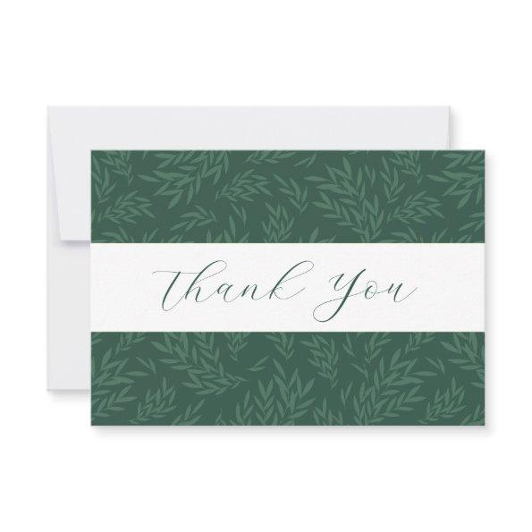 Pretty Leaf Pattern Flat Thank You