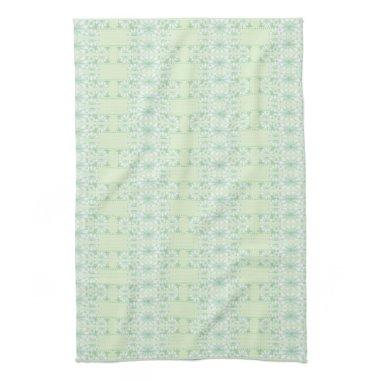 Pretty Mint Green Floral Tea-Towel Towel