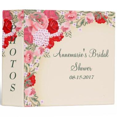 Pretty Multifloral Bridal Shower/Wedding Album 3 Ring Binder