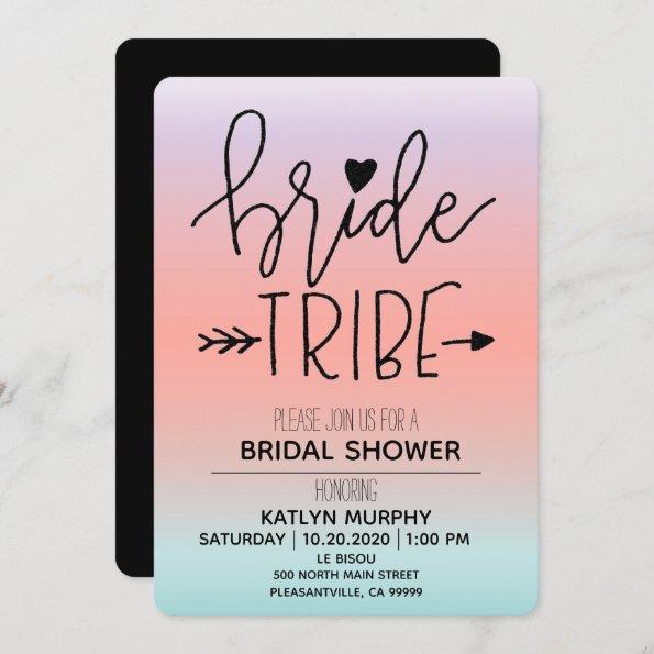 Pretty Ombre Bride Tribe Invitations Bridal Shower