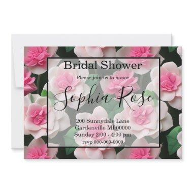Pretty pink floral boho greenery pattern
