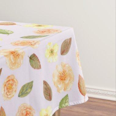 Pretty Watercolor Autumn Floral Baby Shower Party Tablecloth