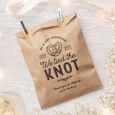 Pretzel We Tied The Knot Wedding Favor Bag