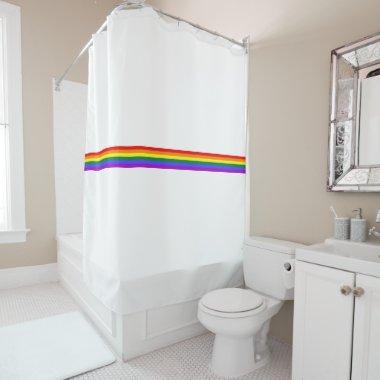 Pride flag rainbow custom shower curtain