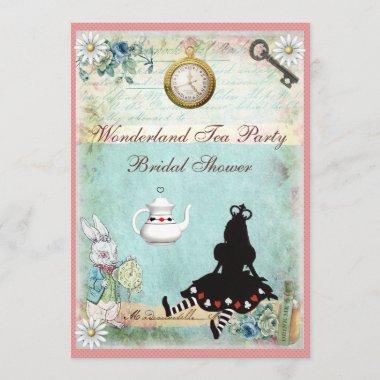 Princess Alice in Wonderland Bridal Shower Invitations
