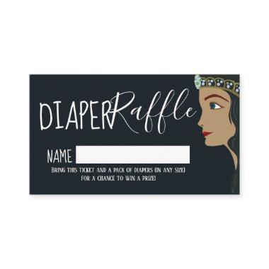Princess Blue Baby Shower Diaper Raffle Ticket Enclosure