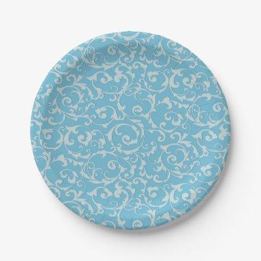 Princess Blue Royal Storybook Fairy Tale Chic Paper Plates